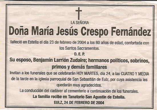 Mª Jesús Crespo Fernández