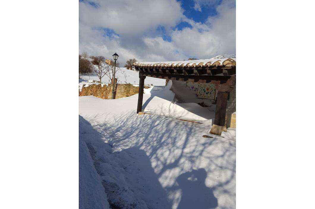 El Lavadero de La Calzada nevado