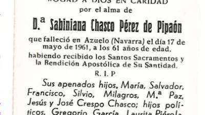 Sabiniana Chasco Pérez de Pipaón