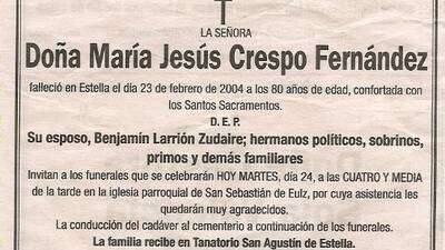 Mª Jesús Crespo Fernández